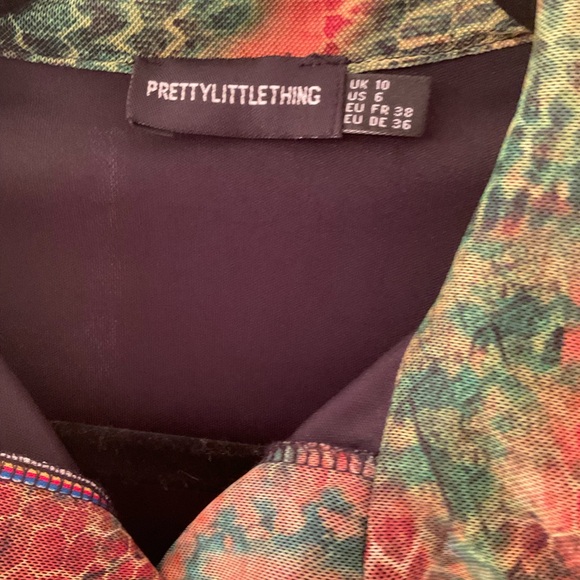 PrettyLittleThing Multicolor Patterned Dress - Picture 2 of 9